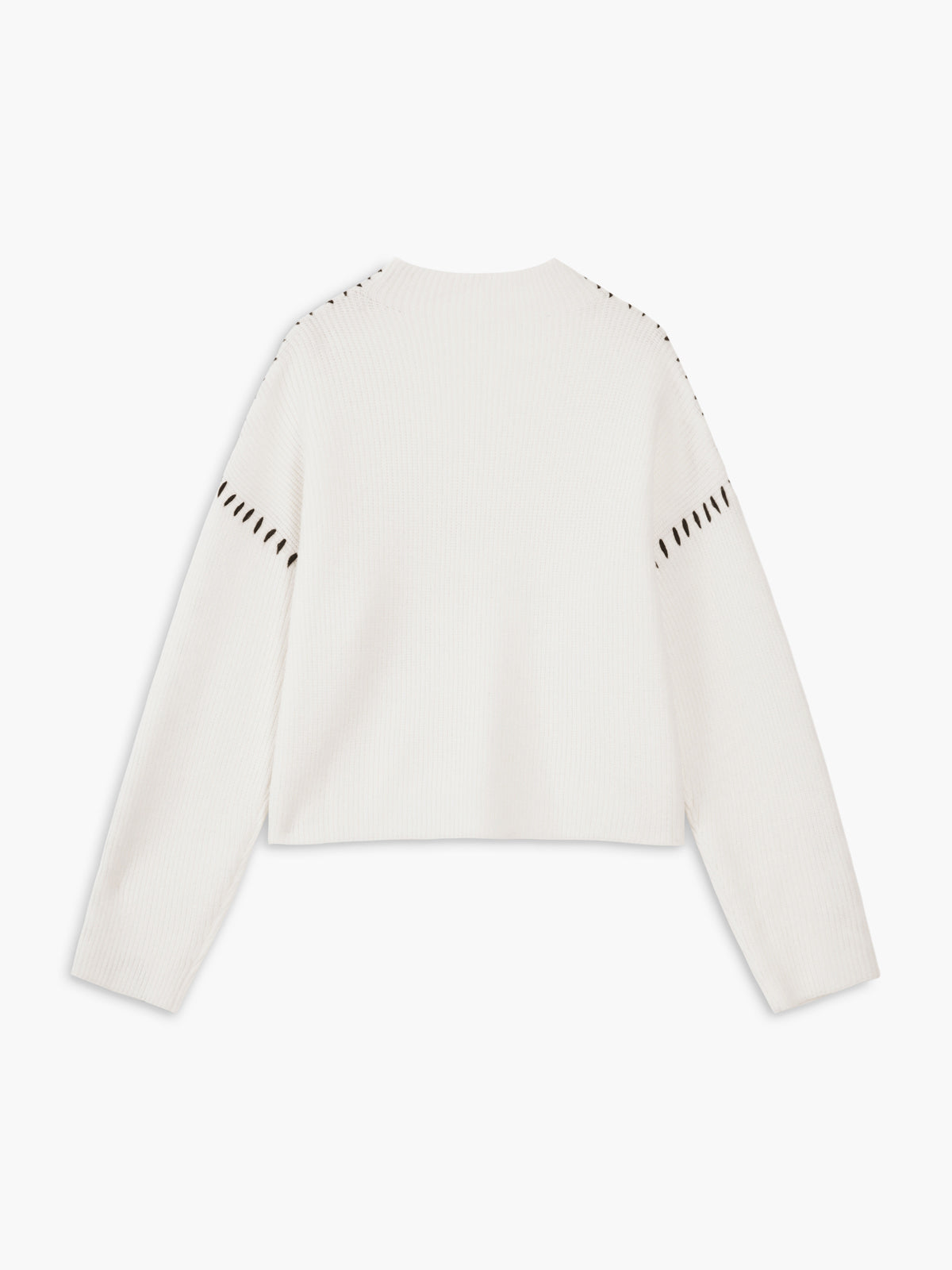 Sara - Oversized Coltrui Sweater Met Stiksels Voor Dames