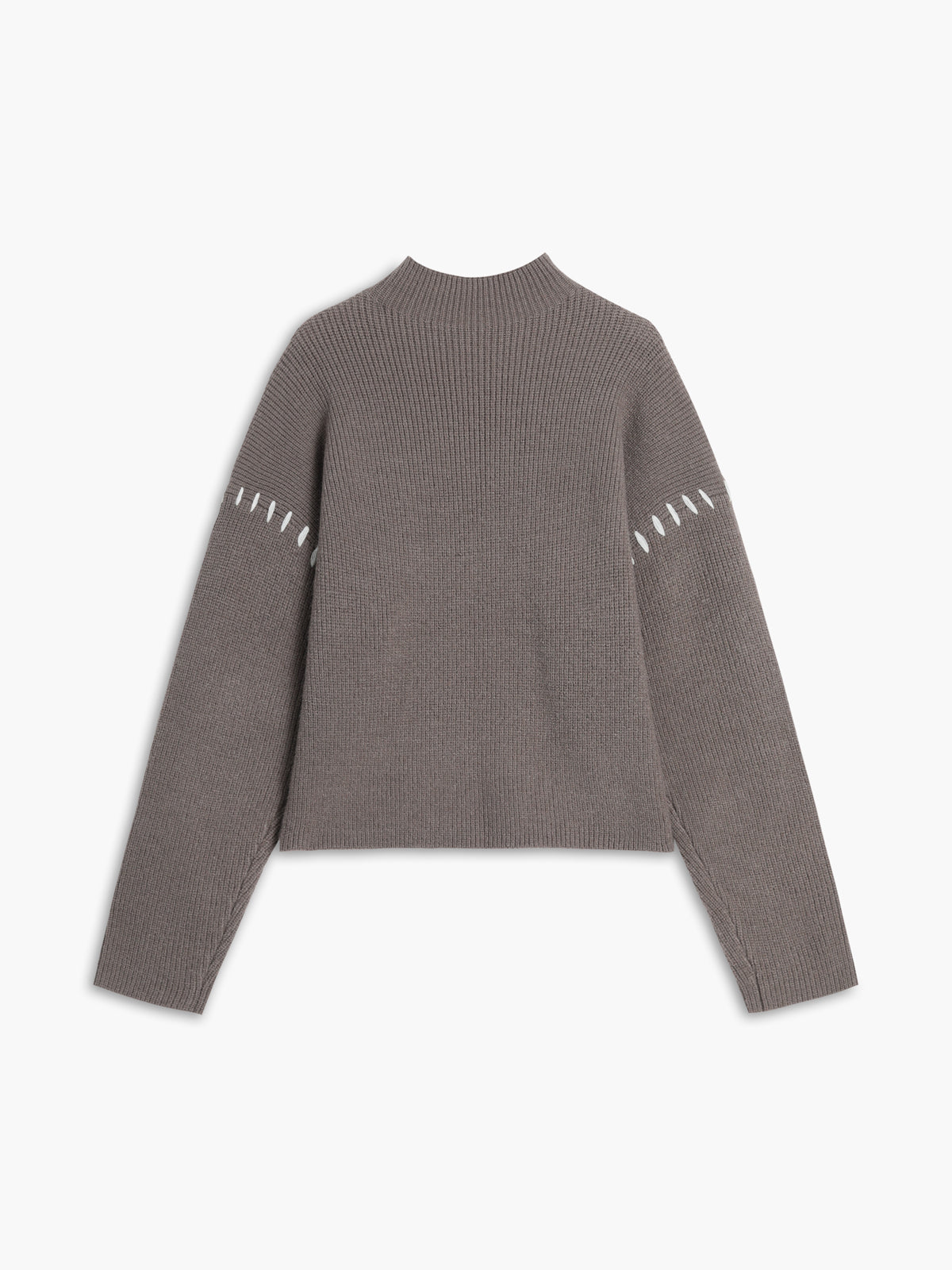 Sara - Oversized Coltrui Sweater Met Stiksels Voor Dames