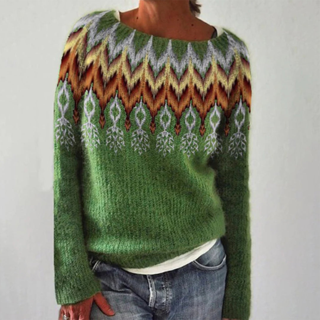 Langer Strickpullover für Frauen