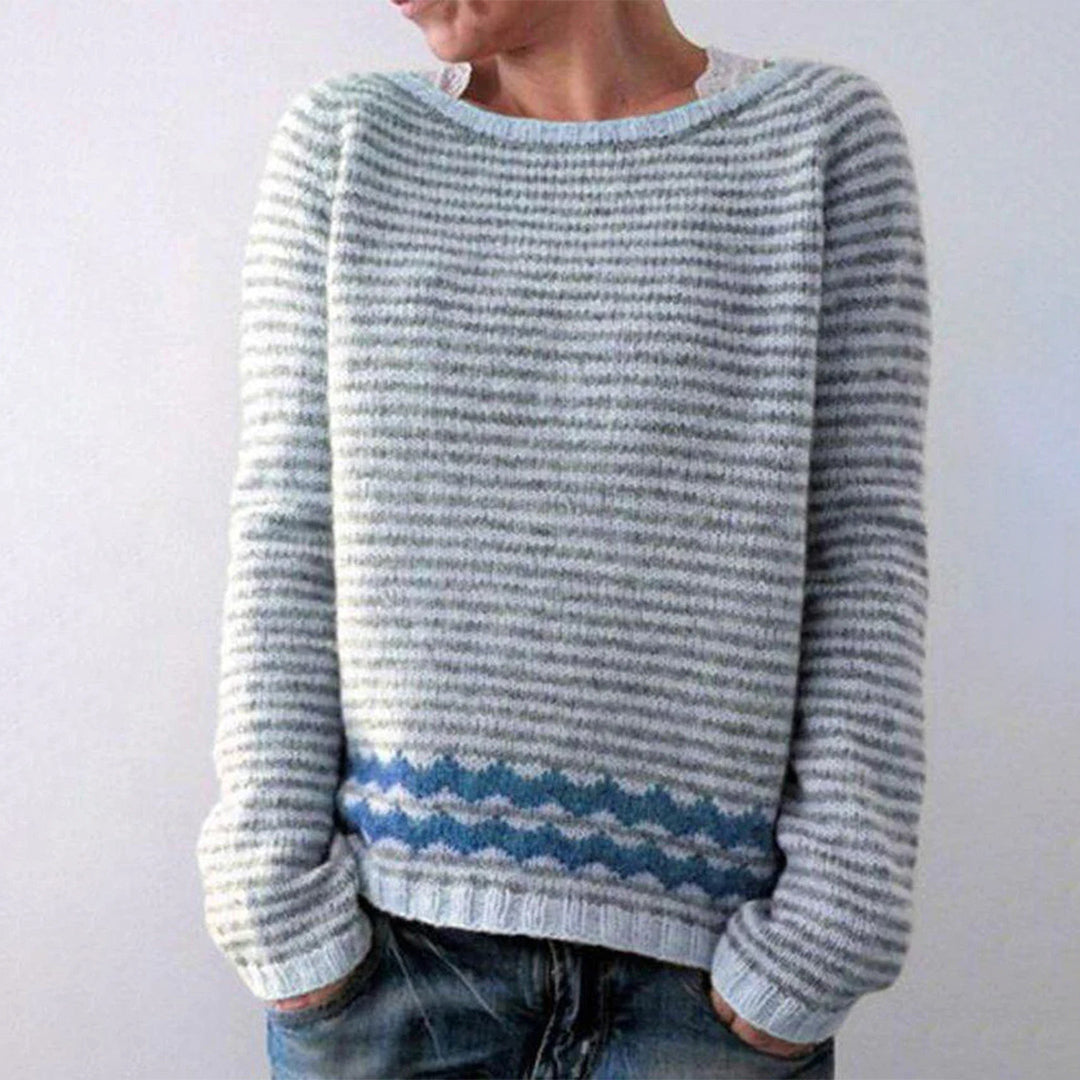 Langer Strickpullover für Frauen