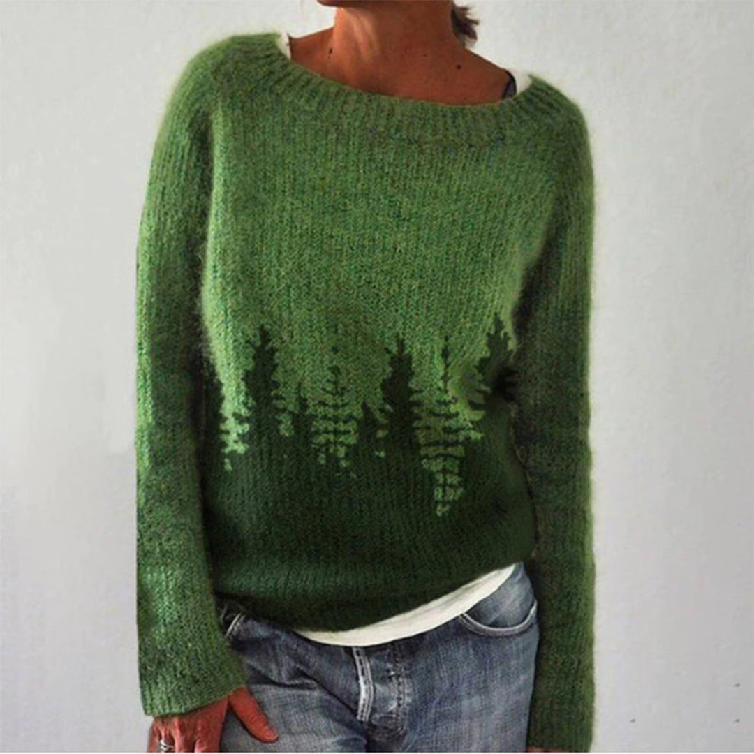 Langer Strickpullover für Frauen