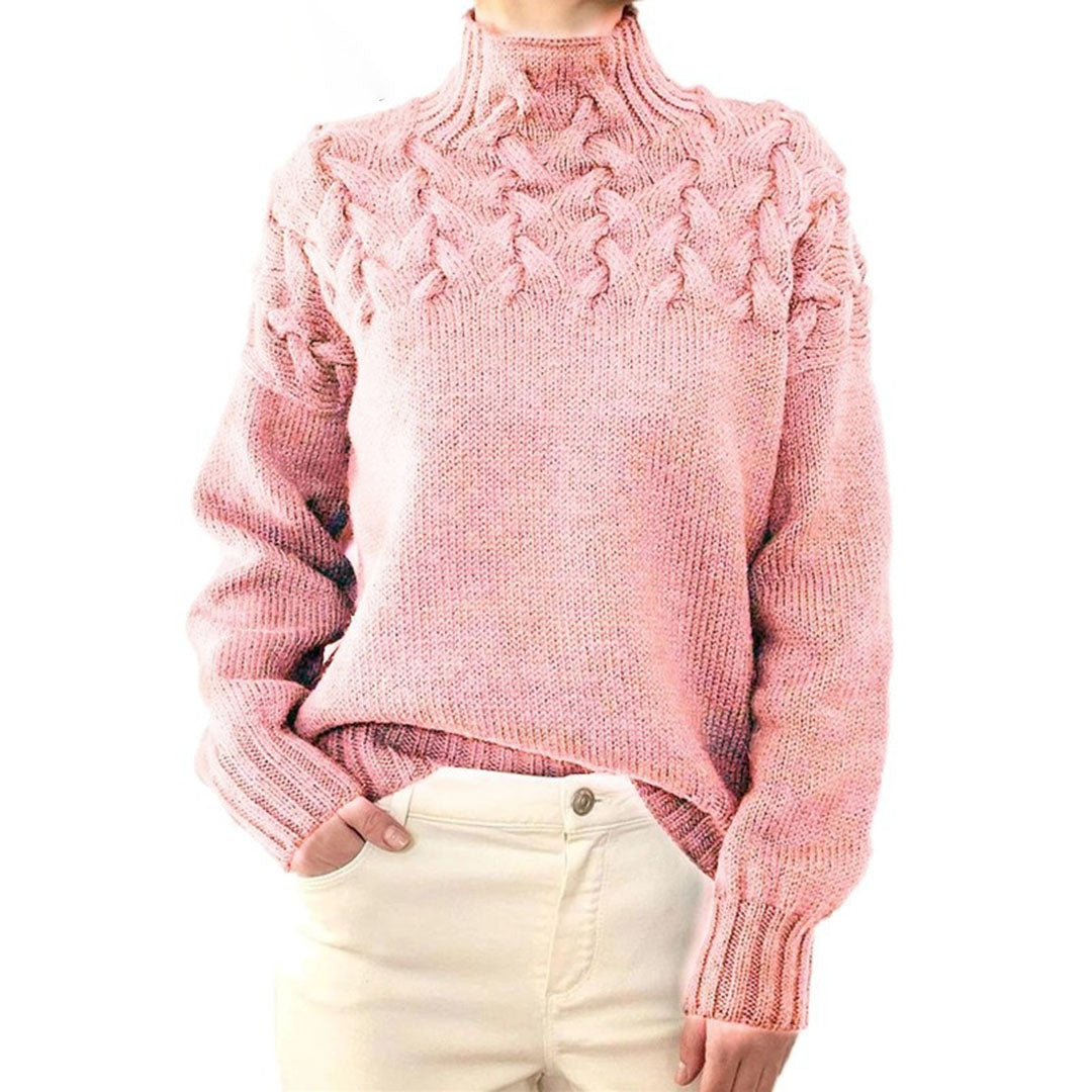 Gestrickter Rollkragenpullover für Frauen