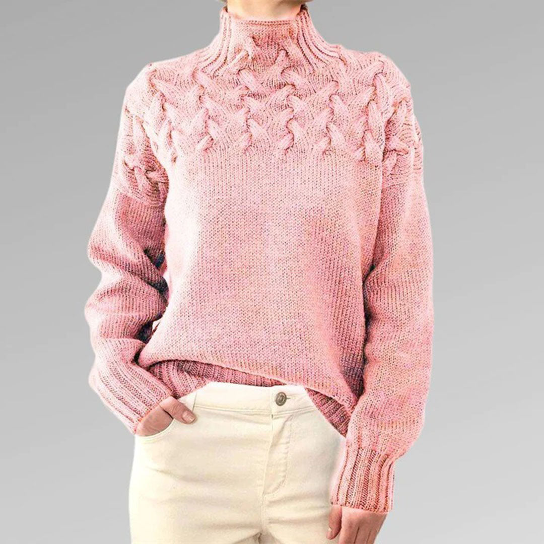 Gestrickter Rollkragenpullover für Frauen