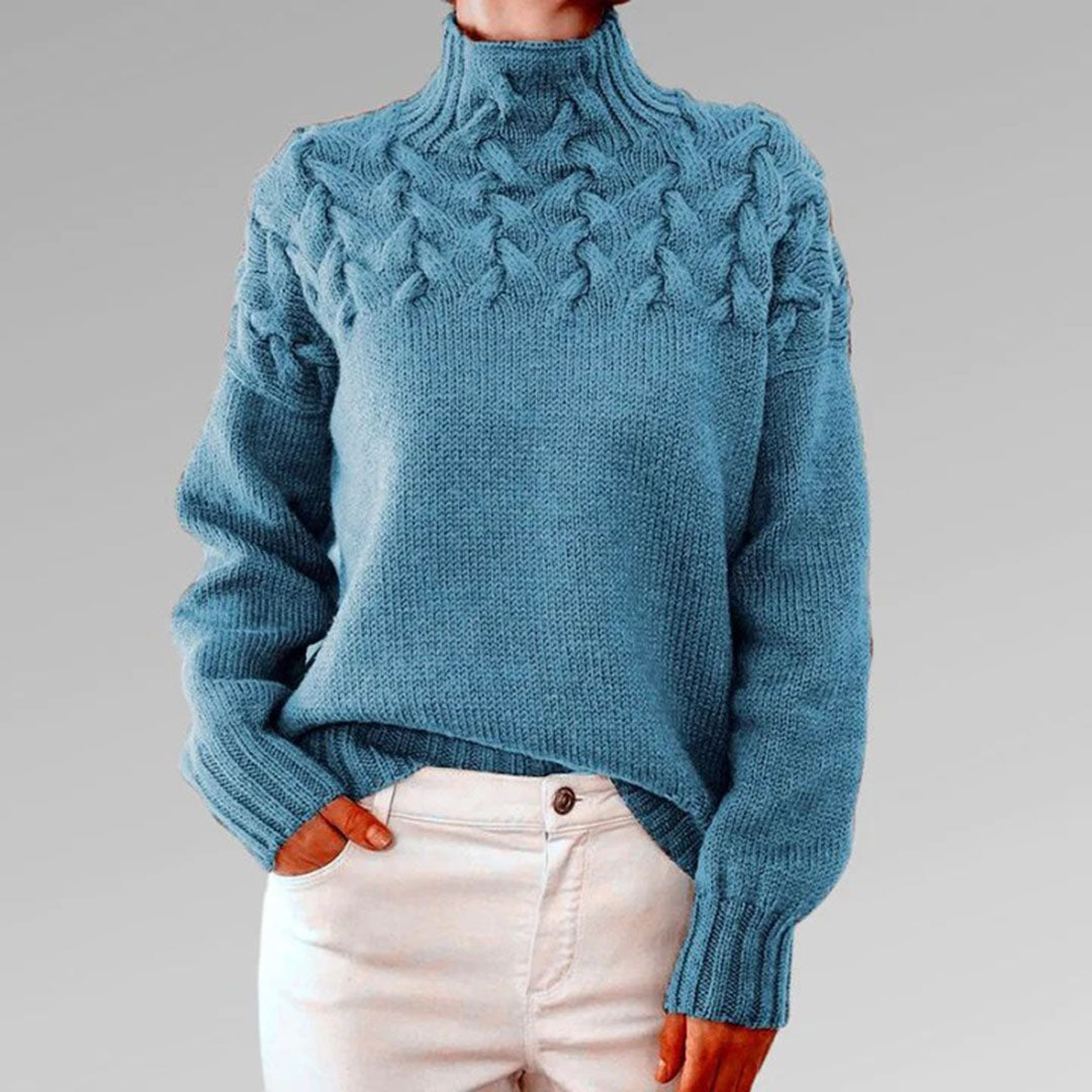 Gestrickter Rollkragenpullover für Frauen