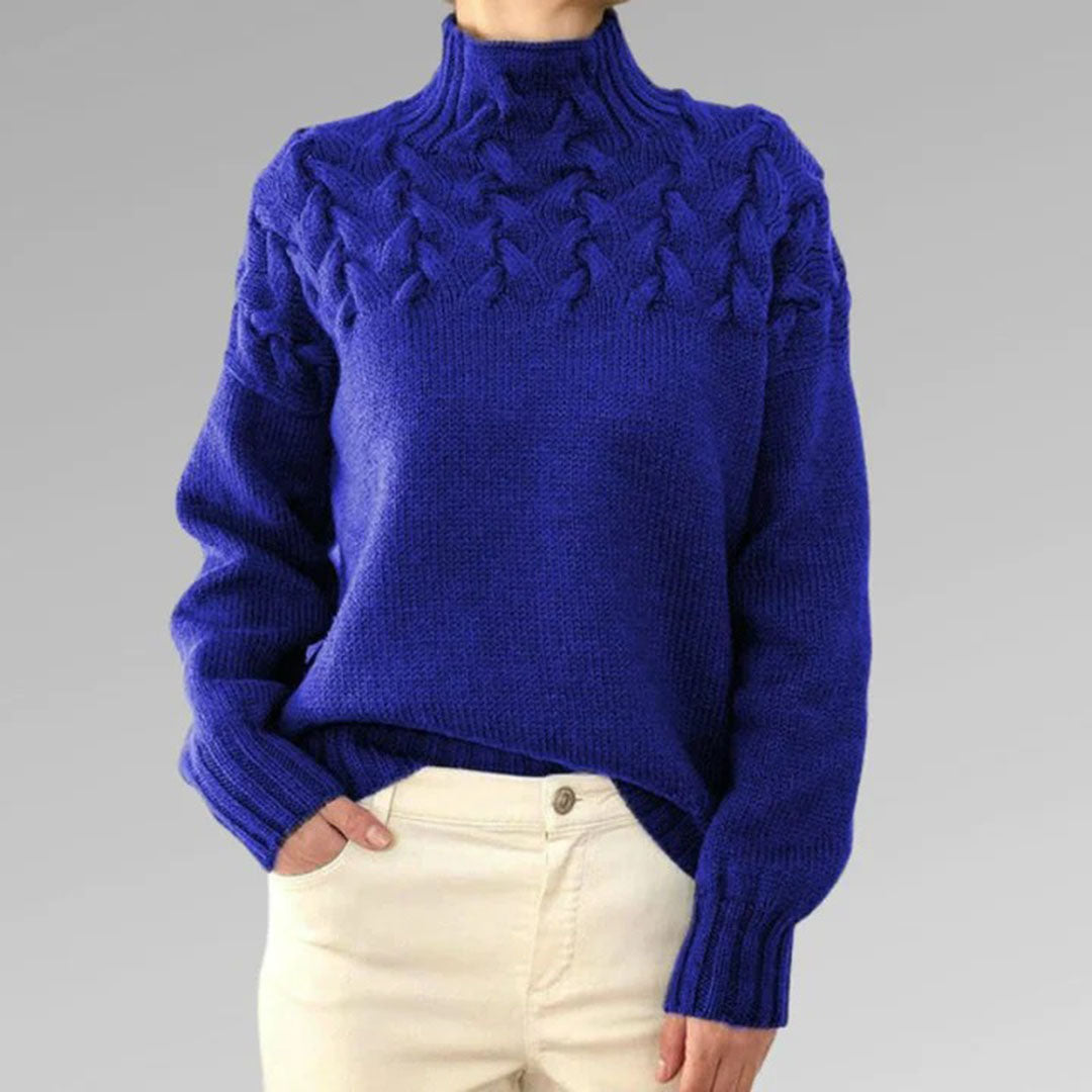 Gestrickter Rollkragenpullover für Frauen