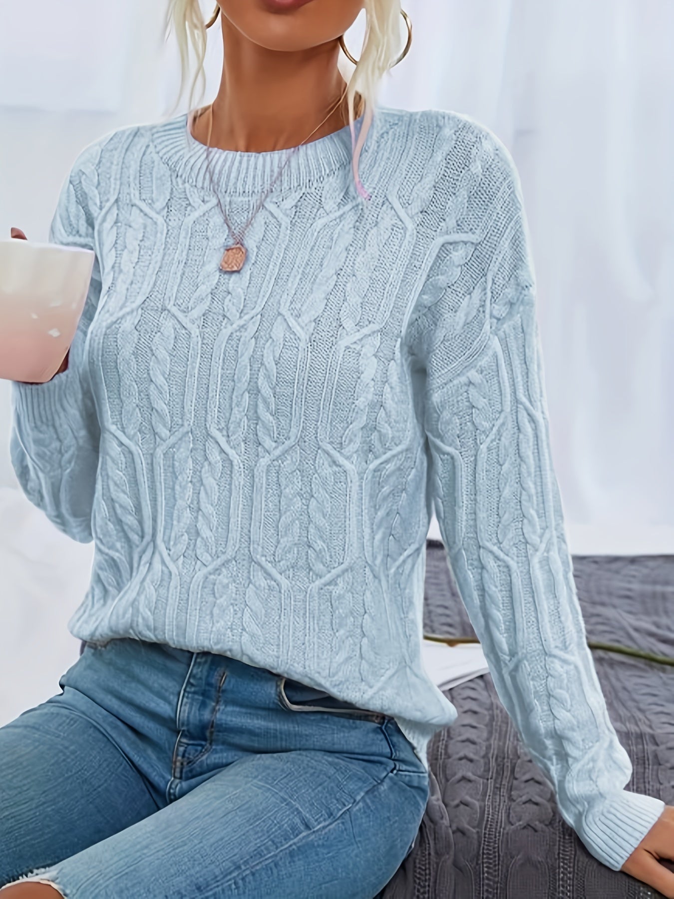 Lässiger Strickpulli Damen