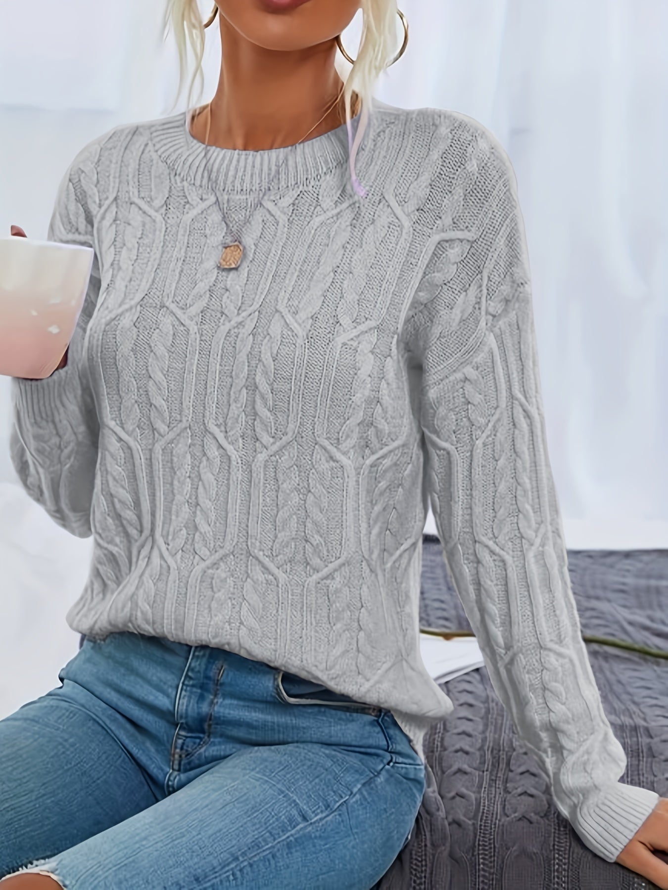 Lässiger Strickpulli Damen